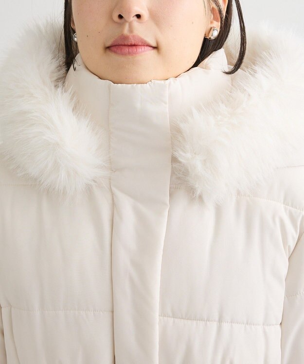 Green Parks ・ｓｗｉｎｇ　ｂｙ　ファイバーダウンベルト付コート Ivory