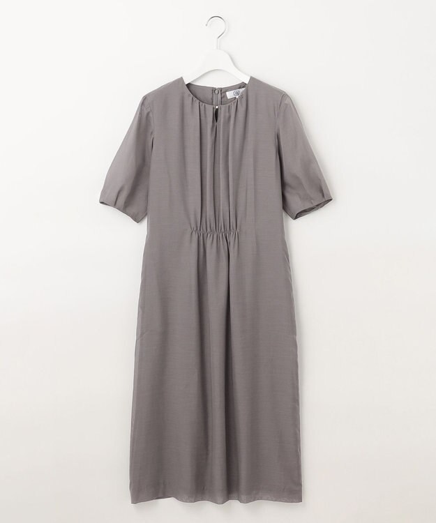 J.PRESS LADIES L 【WEB限定カラーあり・洗える】 ブライトスパンボイル ワンピース ライトグレー系