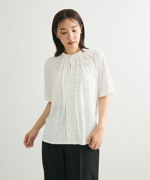 Green Parks ２ｗａｙ　５分袖ブラウソー Dot