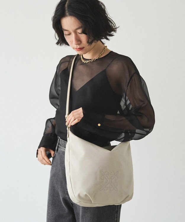 russet コーデュラナイロン2WAYショルダーバッグ(CE-1681) L.Greige