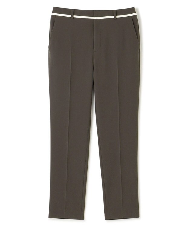 BEIGE， 【L-size】CINDY/クロップドパンツ C.Gray×White