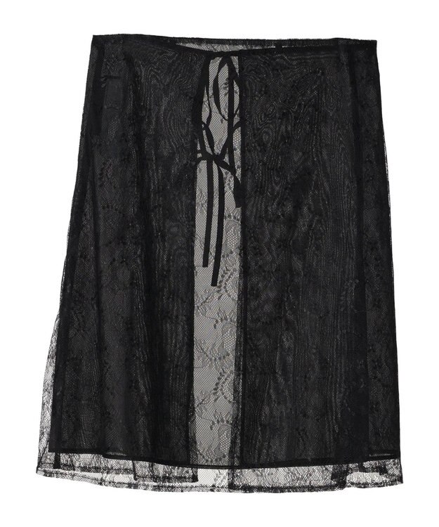 Green Parks ２ｗａｙ　巻きスカート（レース） Black