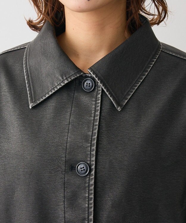 Green Parks ・ＥＬＥＮＣＡＲＥ　ＤＵＥ　フェイクレザーカバーオール Black