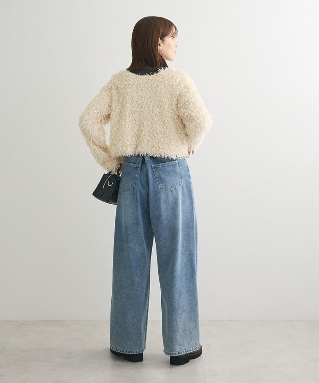 Green Parks ・ＳＵＧＡＲＳＰＯＯＮ　２ｗａｙフェザーカーディガン Ivory