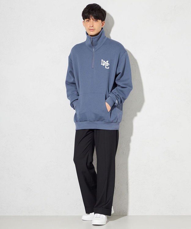 SHARE PARK MENS 【UNISEX】MVS裏毛ハーフジップスウェット（L・XLサイズ） アッシュネイビー