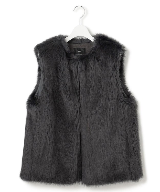 23区 L ECOPEL エコファー ジレ グレー系