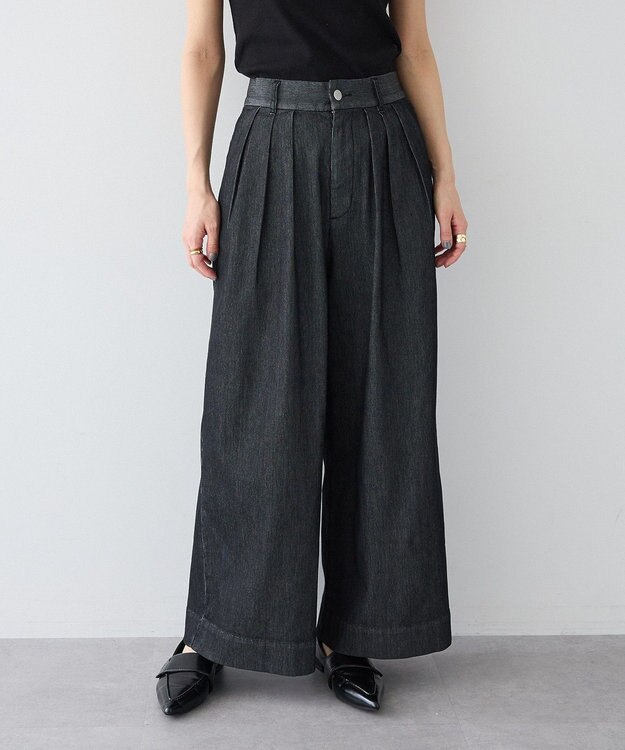 CRAFT STANDARD BOUTIQUE 3タックデニムパンツ Black