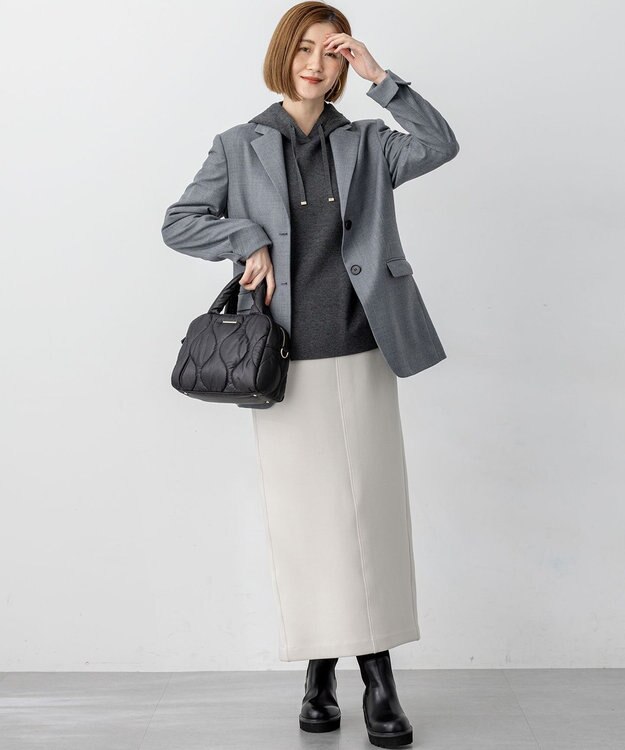 23区 【セットアップ対応】TWサキソニー シングル ジャケット ライトグレー系