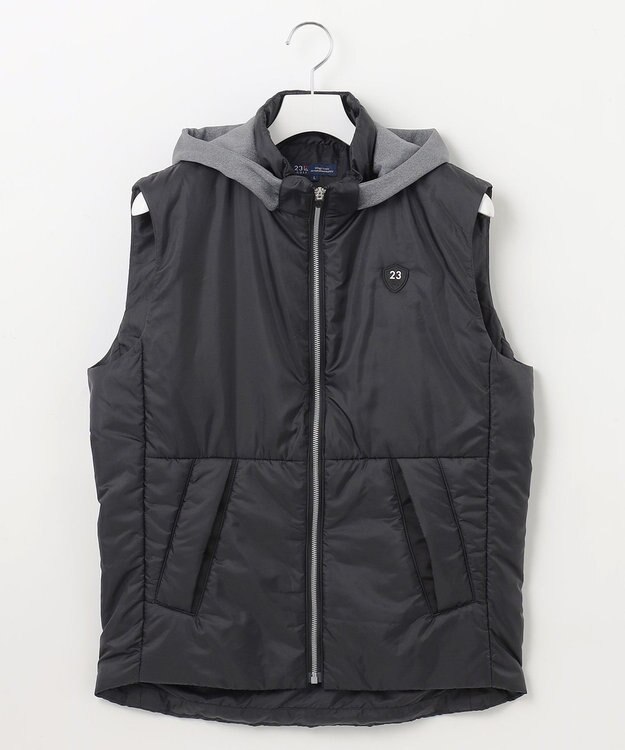 23区GOLF 数量限定！お得セット【MEN】撥水ベスト×モックネックシャツ ブラック系