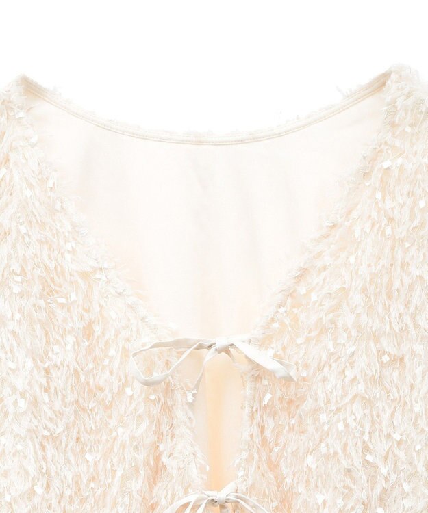 Green Parks ・ＳＵＧＡＲＳＰＯＯＮ　２ｗａｙフェザーカーディガン Ivory