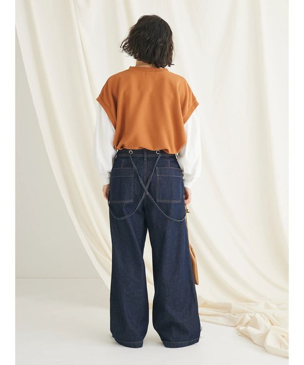 CRAFT STANDARD BOUTIQUE 起毛ワッフルレイヤード風プルオーバー Orange