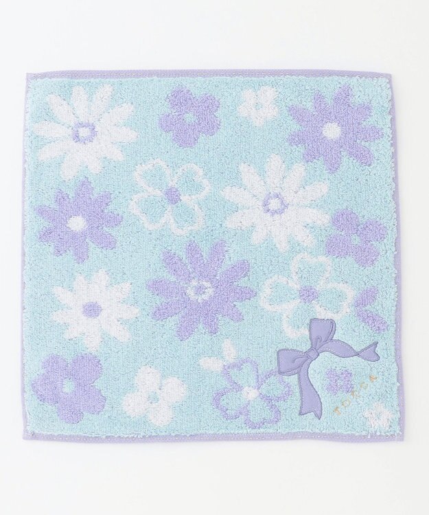 TOCCA FLORAL RIBBON TOWELCHIEF タオルハンカチ スカイブルー系