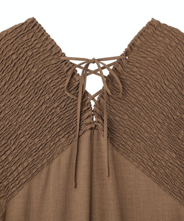 Green Parks シャーリングサロペット Brown