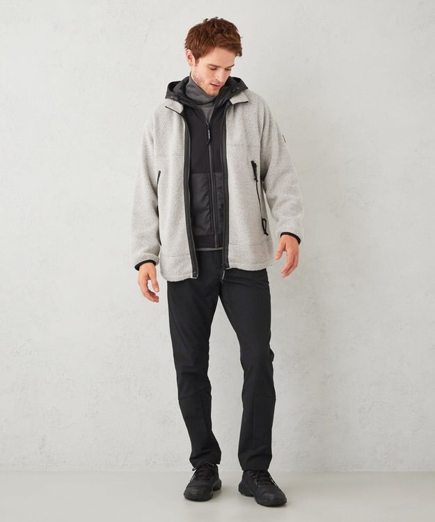 JOSEPH ABBOUD MOUNTAIN 【UNISEX】吸水速乾 バックフリースパーカー ブラック系