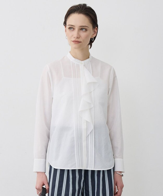 ICB 【2WAY】 セシェシルキーローン ラッフルブラウス オフホワイト