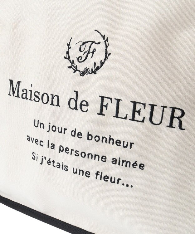 Maison de FLEUR パイピングスクエアトートバッグ Ivory