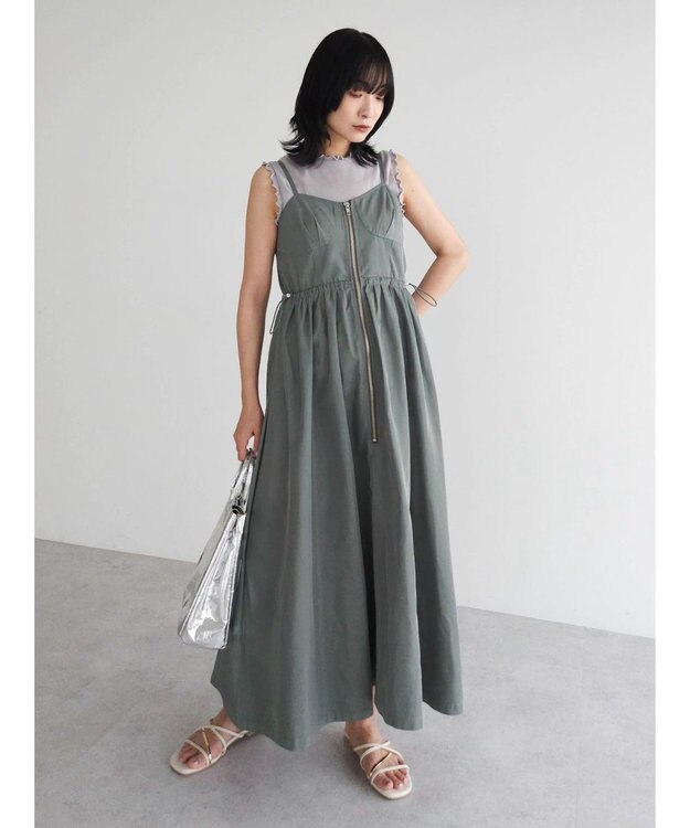 Green Parks ・Ｐｅｔｉｔ　Ｆｌｅｕｒ　メローｓｔリブタンクトップ Beige