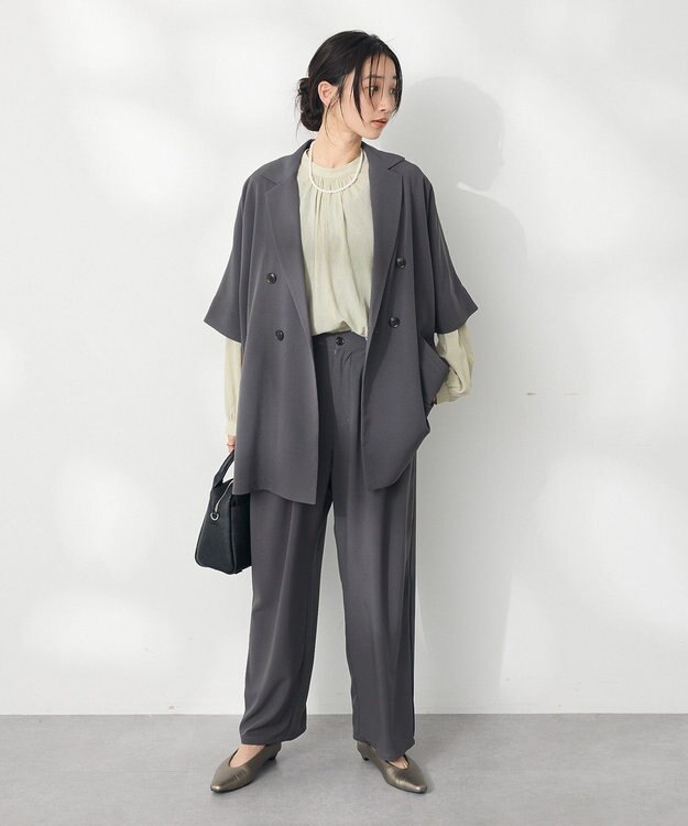 CRAFT STANDARD BOUTIQUE 半袖テーラードジャケット Gray