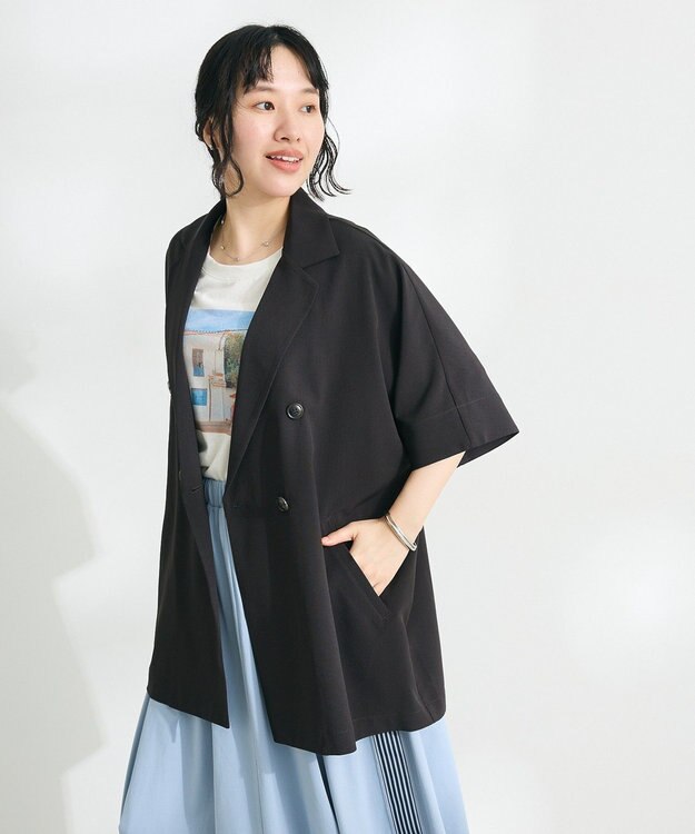 CRAFT STANDARD BOUTIQUE 半袖テーラードジャケット Black