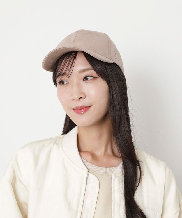 MOONBAT FURLA(フルラ)横刺繍スエード キャップ UVカット ベージュ