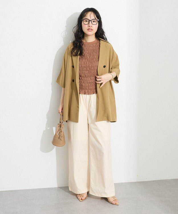 CRAFT STANDARD BOUTIQUE 半袖テーラードジャケット Beige