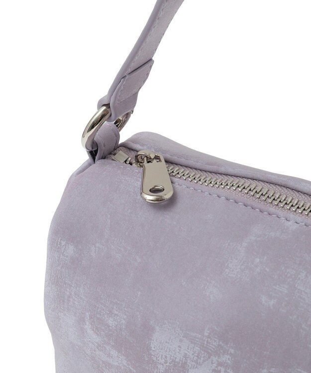 YECCA VECCA 【cache cache】シルクサテンPU筒型ショルダー Lavender