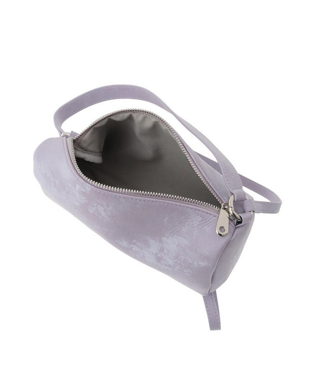 YECCA VECCA 【cache cache】シルクサテンPU筒型ショルダー Lavender