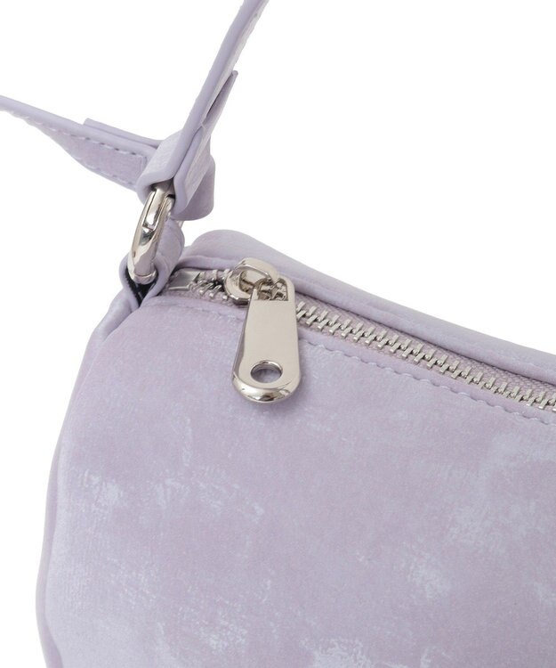 YECCA VECCA 【cache cache】シルクサテンPU筒型ショルダー Lavender