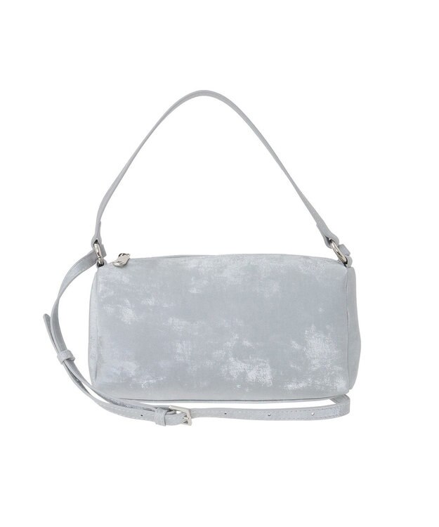 YECCA VECCA 【cache cache】シルクサテンPU筒型ショルダー Silver