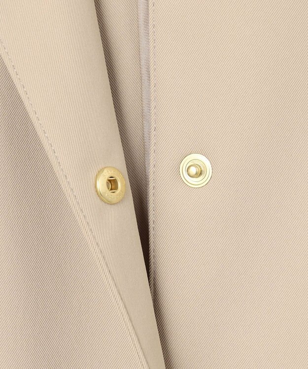 J.PRESS LADIES 【洗える・撥水】ドライツイルストレッチ ノーカラー コート ベージュ系