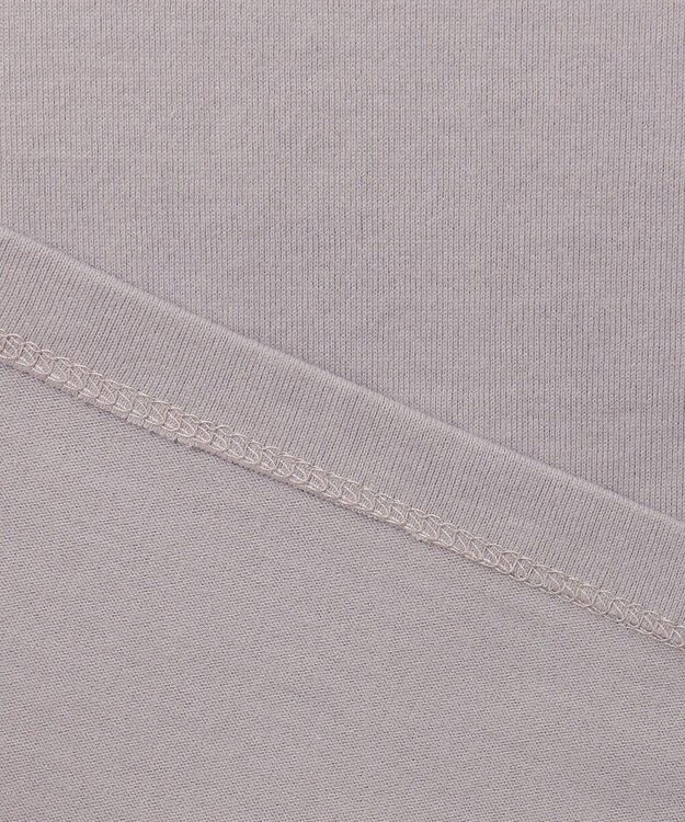 Feroux 【UVケア】パールネック Tシャツ ライトグレー系