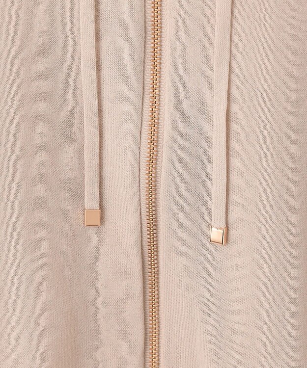 23区 【洗える】シアーコットンナイロン ニットパーカー ベージュ系