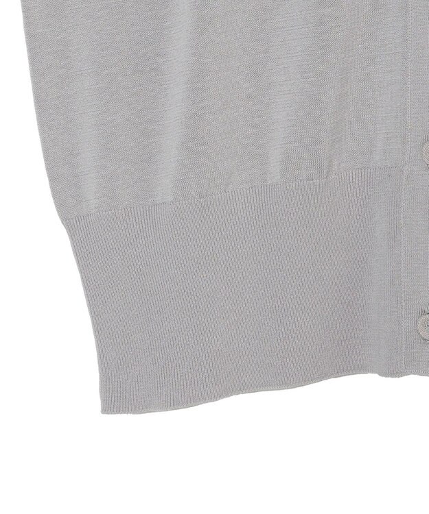 JOSEPH 【WEB&OUTLET限定・洗える】コットンシルクリブ　カーディガン Light grey