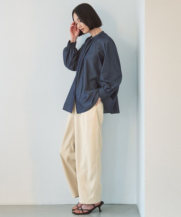 UNFILO カーブワイドパンツ ベージュ