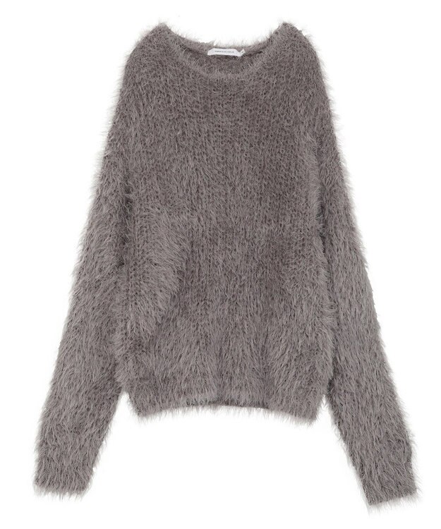 AMERICAN HOLIC シャギーニットプルオーバー Gray Beige