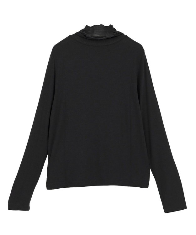 earth music&ecology 【吸湿発熱】あったかフェミニンインナー(シアーハイネック) Black