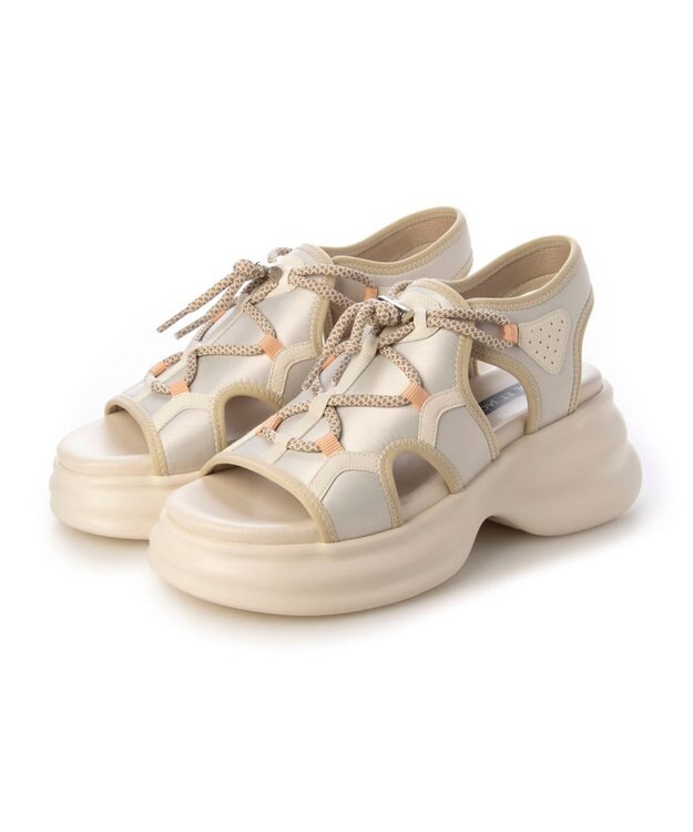 MODE ET JACOMO <MODE ET JACOMO>ボリュームソールスポーツサンダル アイボリー