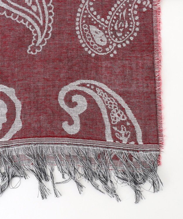 JOSEPH ABBOUD 【イタリア製】ペイズリーパターン ストール ワイン系7