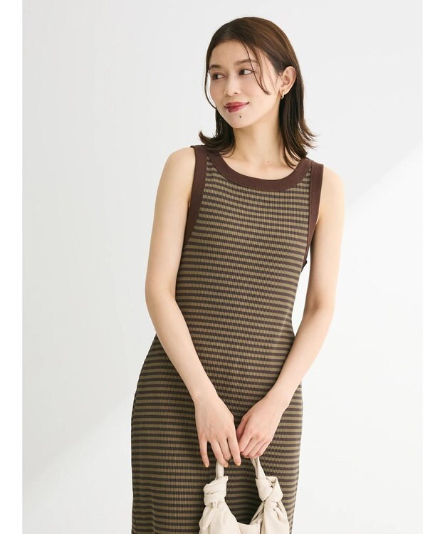 Green Parks ・ＳＵＧＡＲ　ＳＰＯＯＮ　ボーダーアメスリワンピース Khaki