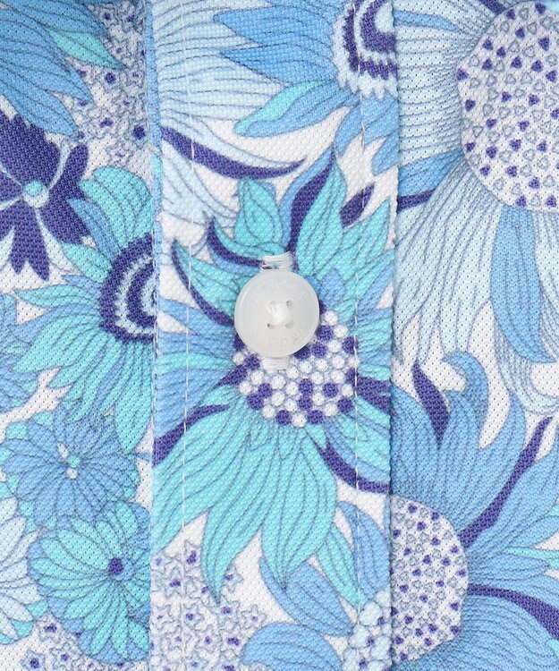 23区GOLF 【MEN】【キングサイズ/UVケア・吸水速乾】スプリングフラワー柄 半袖ポロシャツ ダルブルー系5