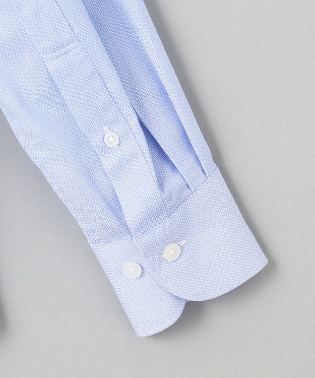 GOTAIRIKU 春夏向け【形態安定】SUMMERPREMIUMPLEATS_ボタンダウンカラー 長袖ドレスシャツ(25年春夏モデル) サックスブルー系