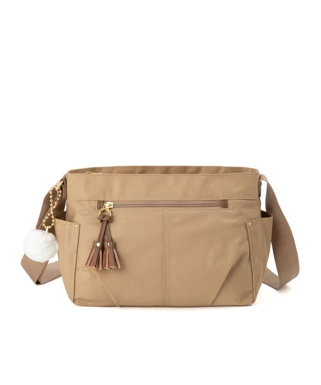 ACE BAGS & LUGGAGE kanana project collection タッセル-e ショルダーバッグ 横 68872 ベージュ