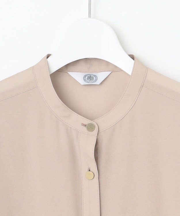 J.PRESS LADIES L 【洗える】テトロンレーヨンマンスローン ブラウス ベージュ系