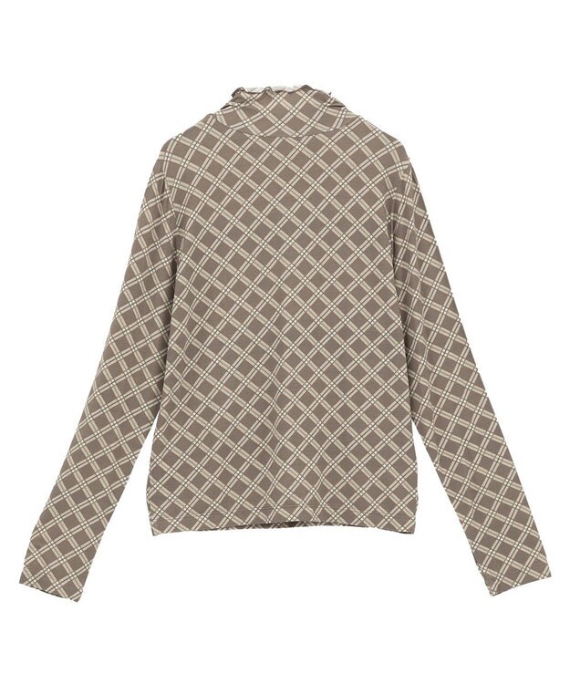 earth music&ecology 【吸湿発熱】あったかフェミニンインナー(シアーハイネック) Check Brown