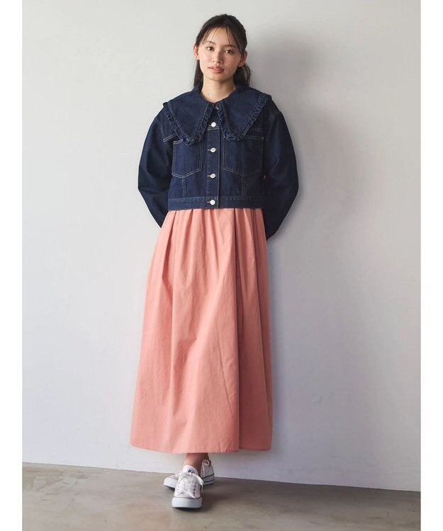 Green Parks ・Ｄｏｕｂｌｅ　Ｆｌａｇｓ　フリルカラーＧジャン One Wash