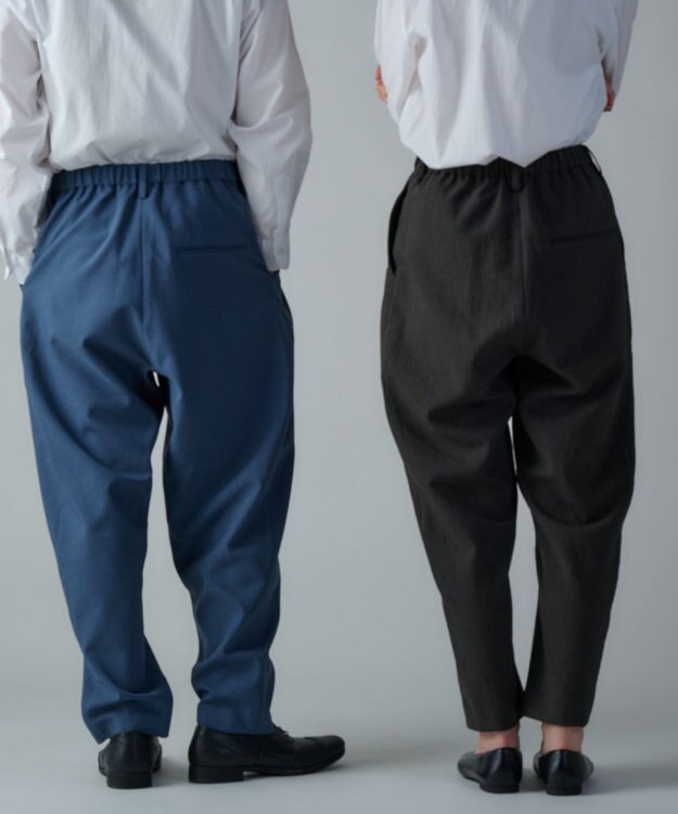 muuc スラックス グレイッシュブルー