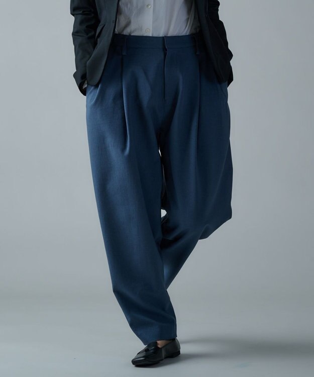 muuc スラックス グレイッシュブルー