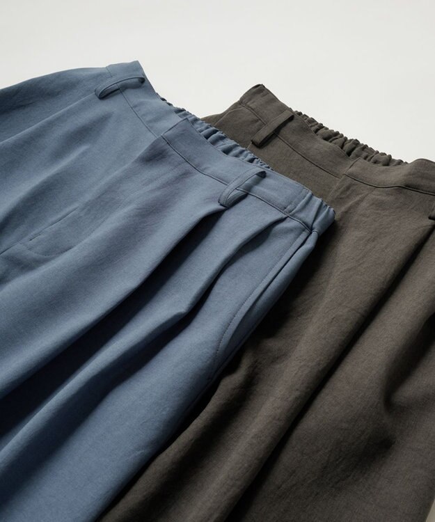 muuc スラックス グレイッシュブルー