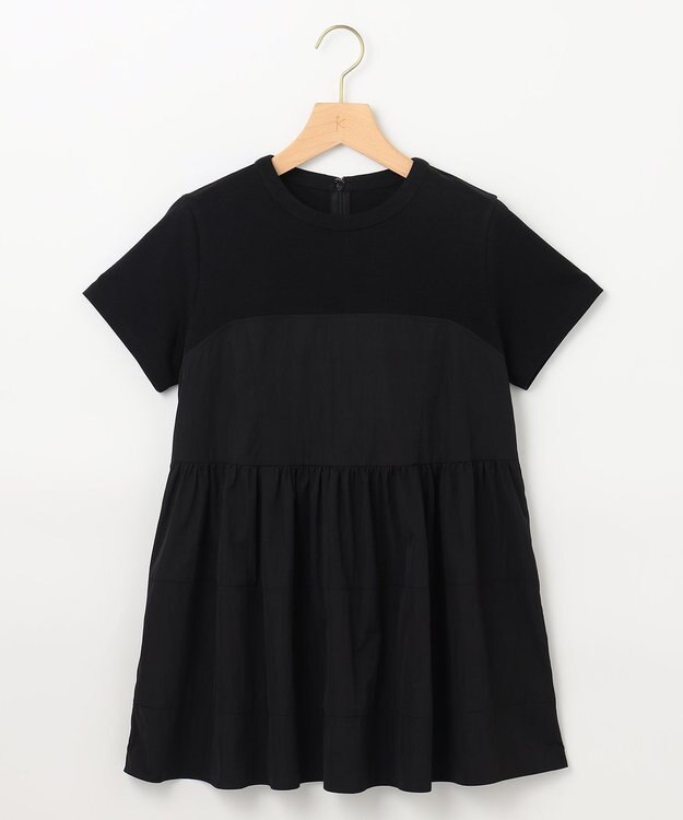 組曲 L 【接触冷感】ビスチェレイヤードTシャツ ブラック系