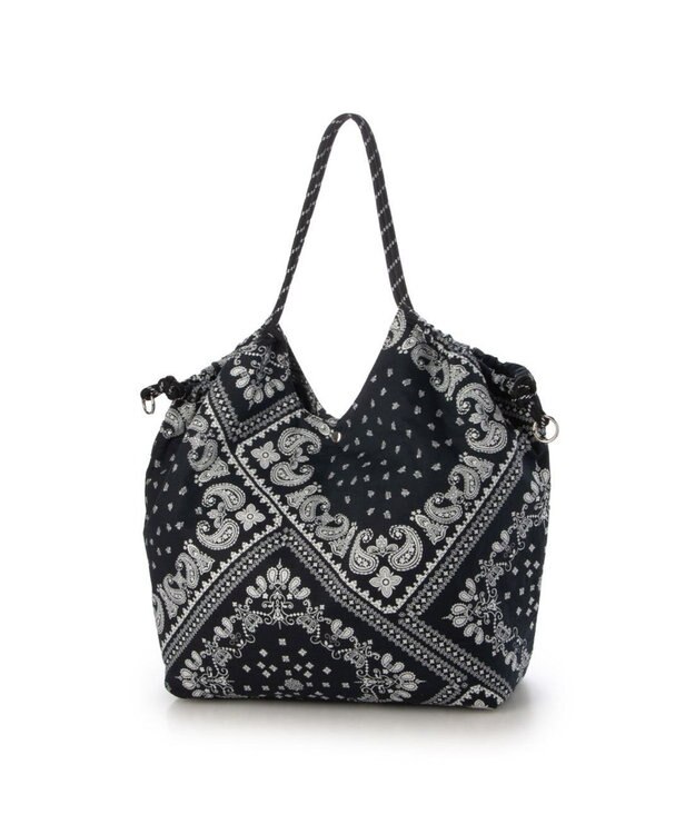 UNBILLION カシュカシュ cachecache / カジュアルパターンビッグトート ネイビー